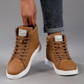 Men's Sneakers High Top Canvas Shoes New Trendy Waterproof Lightweight Casual Sports Shoes for Men Student Street Shoe