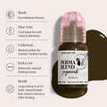 4PCS/Set 15ml PMU Tattoo Ink for Brows Permanent Makeup Pigment Professional Microblading Supplies for Eyebrow & Eyeliner Tattoo