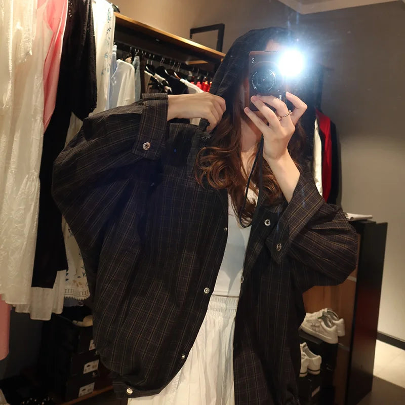 Casual Plaid Hoodies Women Jacket Elegant Long Sleeve - View 8 | SAMAG