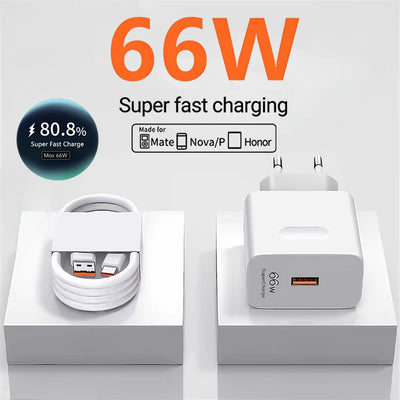 6A 66W Super Fast EU Charger For Huawei Mate 50 60 P60 | SAMAG