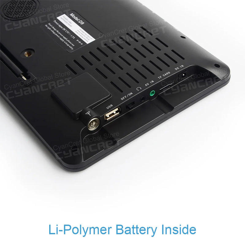 LEADSTAR D9 9 inch Portable TV DVB-T2 ATSC ISDB-T tdt DTT Digital and Analog mini small Car Television Support TF MP4 H.265 AC3