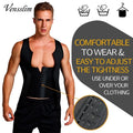 Vensslim Men Compression Waist Trainer Shirt for Body Shaper Slimming Tank Tops Tight Undershirt Tummy Control Fat Burner Girdle