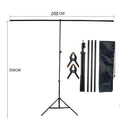 T-Shape Backdrop Stand Kit with Background Cloth Video Chroma Key Green Screen Frame Stand For Photography Photo Studio Props