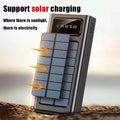 Portable Solar Charger Power Bank High Capacity External Rechargeable Solar Battery With 4 Cables For iPhone Samsung 2026