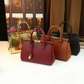Cross-border trendy fashion clip handbag fashionable women versatile Boston bag with lock
