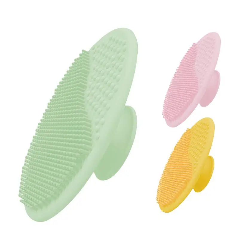 Baby Bath Brush Silicone Baby Hair Scrubber Scalp Massager and Brush Comb Bath Scrubber for Washing Hair and Dry Skin Relief