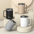 WORTHBUY 304 Stainless Steel Double Wall Insulated Coffee Mug With Handle Portable Sealed Water Cup Large Capacity Drinking Cup
