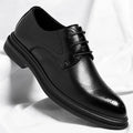 Men's leather shoes, men's 2026 business formal wear, casual wedding groom's shoes, work British dress shoes