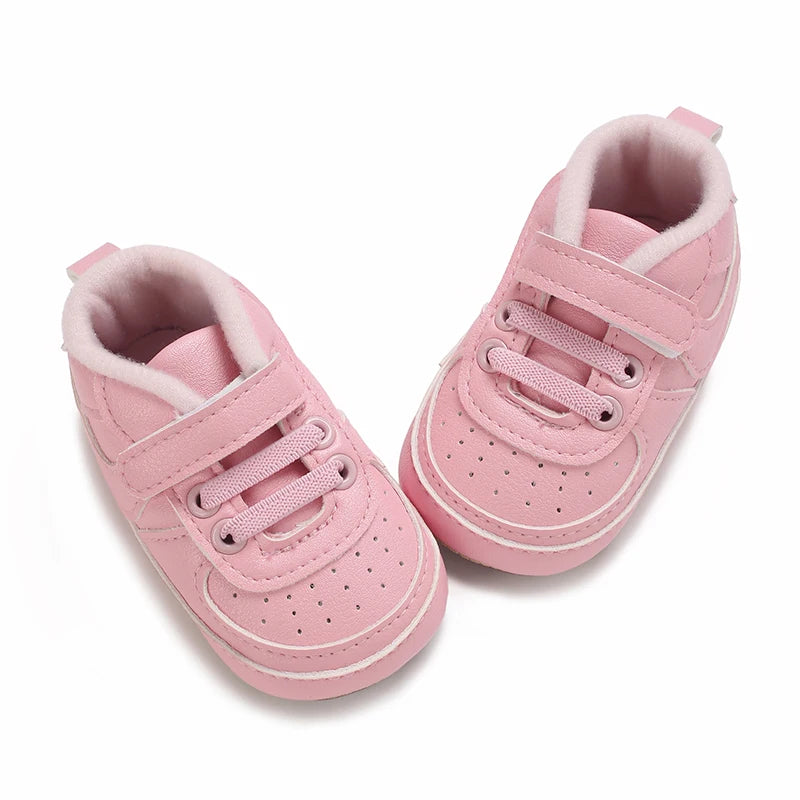 New Baby Shoes Boys Girls Classic Fashion Sports Casual Sneakers Newborn First Walker Toddler Soft Sole Non-Slip Walking Shoes