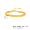 Gold Color Men's Chain Bracelet, Hip Hop Stainless Steel Chunky Wristband, Rock Punk Jewelry Gift for Dad - Visuel 11 | SAMAG