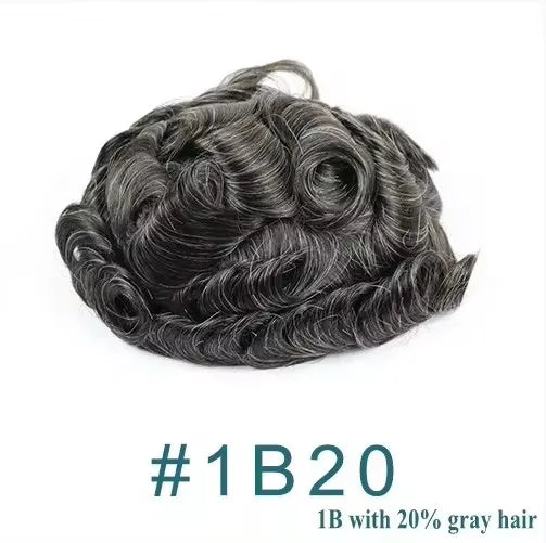Super Ultra Thin Skin 0.02mm 80-100%Density Men Toupee Brown Black 210# Human Hair System Undetectable Natural Hairline Prosthes