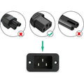 1.5m 5FT 3 Pin 18 AWG 60C 250V US Plug Universal Power Cord Cable For NEMA 5-15P To IEC320C13 Black PWC75A150US
