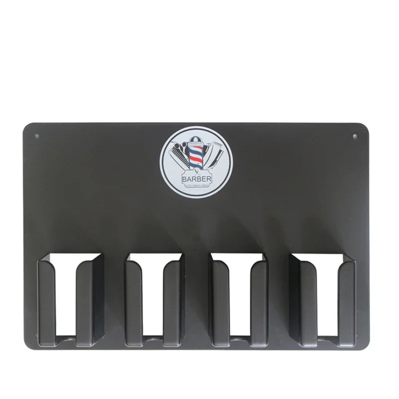New Type Professional Wall Mount Barber Electric Clipper Holder Salon Beauty Organizer Hairdressing Styling Tools Storage Rack