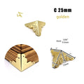 12pcs Decor Corner Protector Cover for Jewelry Chest Wine Gift Box Wooden Case Suitcase Antique Brass Bronze Golden Silver DIY