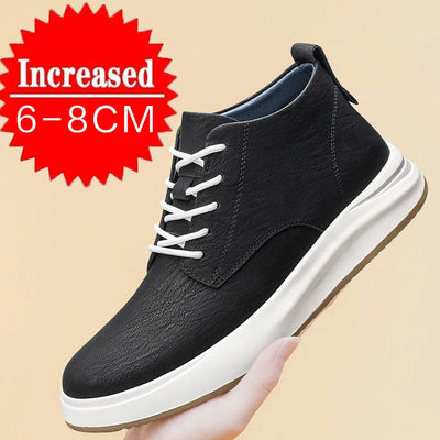 Men's genuine leather casual sports shoes new elevator | SAMAG