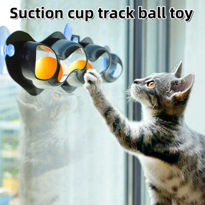 New Track Cat Toy Plastic Sucker Ball Pet Accessories | SAMAG
