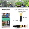 110-220V Power Supply self-priming Pump Spray Kit  for Greenhouse Garden 8mm PE Hose Brass Nozzle Automatic Misting Cool System