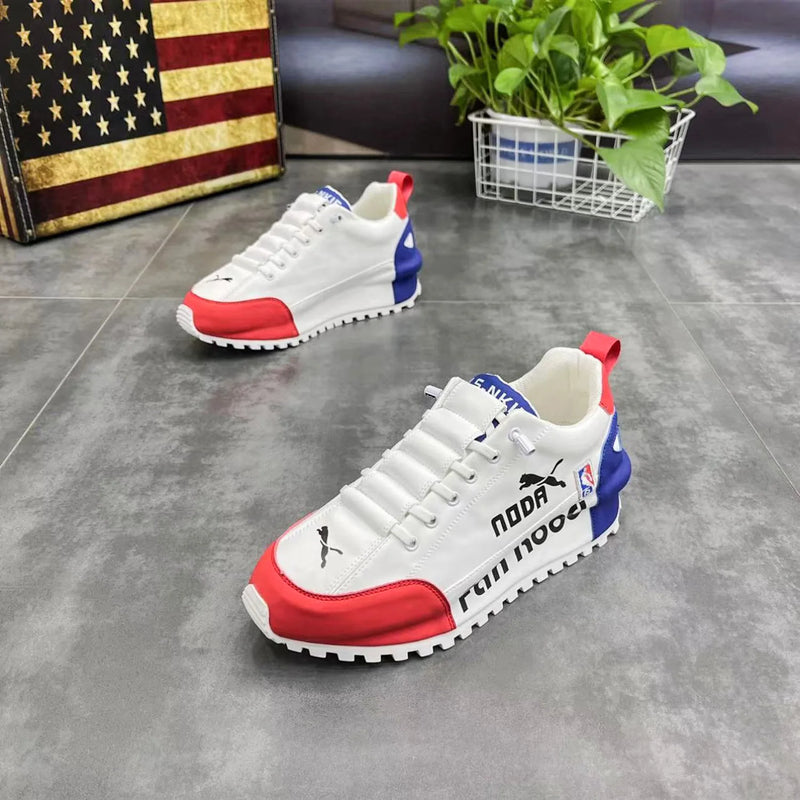 2026 New Men's Black Breathable Casual Shoes High Street Men's Lace-up Wear-resistant Casual Shoes Men's Shoes