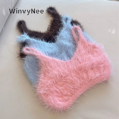 WinvyNee New Spring Women Knit Short Tank Top Solid | SAMAG