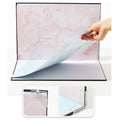 Photography Background Kit with Reflective Cardboard 7 Background Papers Photo Backdrop Boards for Food Makeup Product Cosmetics