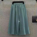 Summer Loose Fit plus Size Women's Pants Thin Seven-Foot-Length High Waist Trousers Cover Hip Korean Sle Casual Faion