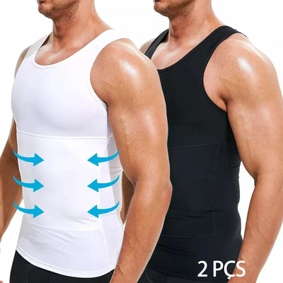 Men's Slimming Shirts High Compression Tummy Control | SAMAG