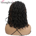 StrongBeauty Full Double Lace Glueless Braided Wig Square Knotless Box Braided Wigs Women Wig with Baby Hair 16"