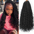Goddess Bohemian Box Braids Crochet Hair Pre looped 18 14 Inch Boho Box Braids Soft Synthetic Braiding Hair for Black Women Kids