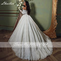 Lhuilier Customized Ball Gown Lace Wedding Dresses Off - View 2 | SAMAG