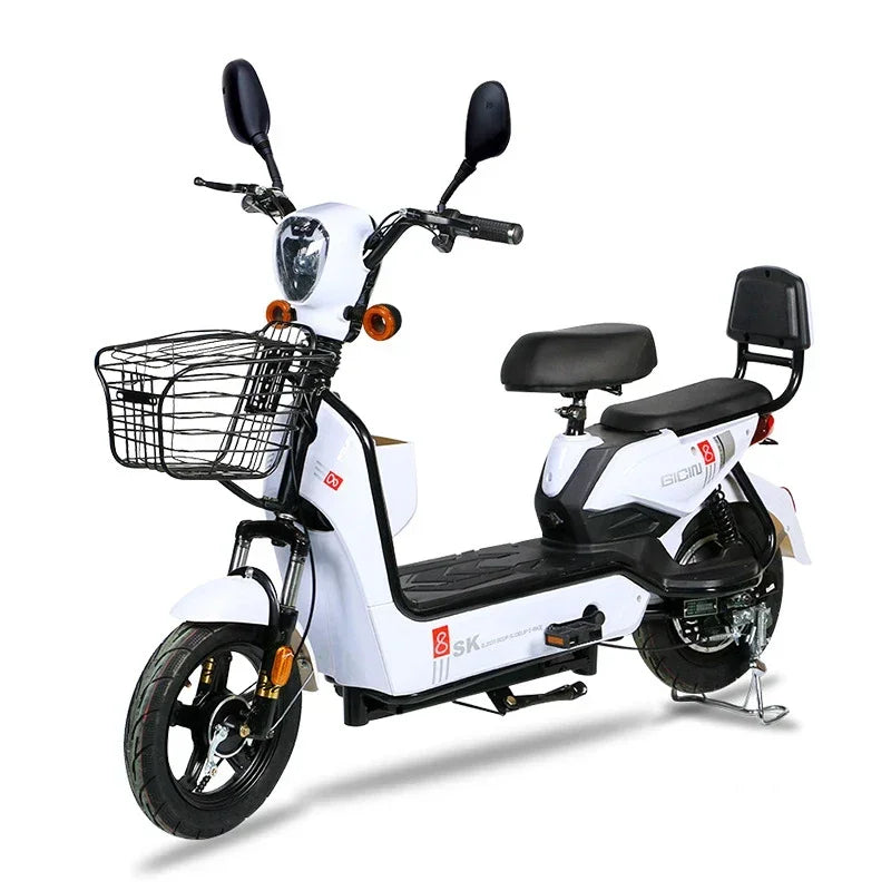 New Electric Bicycles Lead-acid Lithium Battery 48V 12A  20A Urban Electric Scooter 14" Two-wheeled Battery Car Adult Mobility