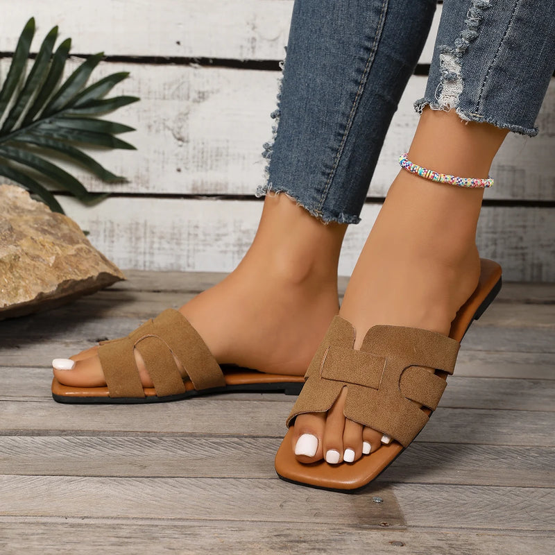 Basic Women Shoes Classic Slippers Fashion Outside Flat Low Heels Outdoor Non Slip Lightweight Women's Shoes