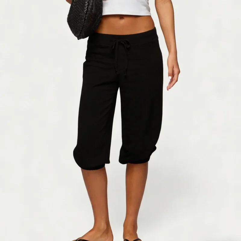 Women Sweatpants Capri Pants Casual Solid Elastic Waist - View 11 | SAMAG