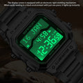 SANDA Fashion Digital Sport Watches Men Waterproof Stopwatch Alarm Date Week Watch Man Golden Strap LED Square Dial Wristwatch