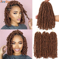 Short Butterfly Locs Crochet Hair Black Crochet Bob Hair 14”12” Light Weight Messy Distressed Butterfly Faux Locs Crochet Braids