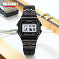 SKMEI 2465 Luxury Men's Digital Watch Waterproof Stainless Steel Electronic Men's Watch LED Display Sport Clock Reloj Hombre