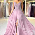 Green Chiffon Evening Dress Women Elegant Applique | SAMAG