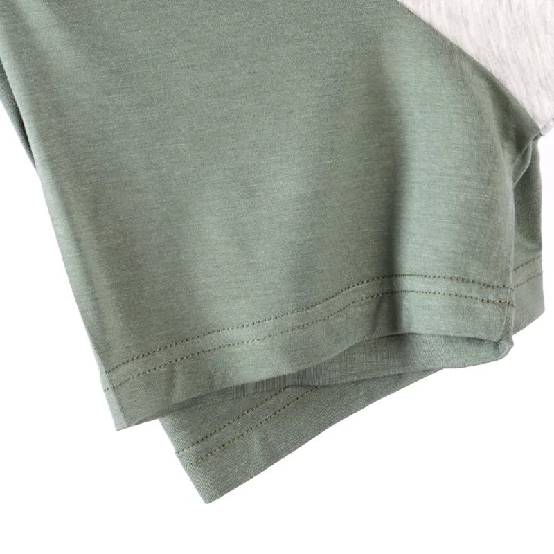 Sleepwear Summer Pajamas Men's Set Home Wear Adult Spring Lightweight Loose Short-sleeved Shorts 2pcs Casual Underwear