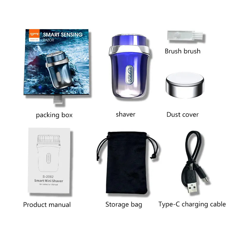 Mini Electric Sensor Shaver Portable Powerful Storm Razor For Unisex, Portable, IPX7 Washable, Electric Razor For Vehicle/Travel