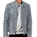 Spliced Faux Leather Men Coats Solid  Long Sleeve Cardigan Zipper Suede Outerwear Smart Casual Loose Pockets Solid Winter
