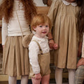 AS Beige Collection AW25 Corduroy Dress Children Knitting Sweater Boys Overalls Check Pants Brothers Sisters Family Matching