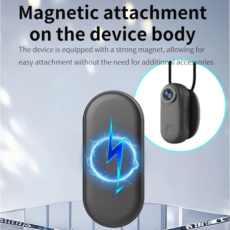 ANSVICAM 4K HD WiFi Thumb Action Camera Mini Magnetic Sports Cam Body Moto POV Wearable Video Waterproof Camera 32/64G Card
