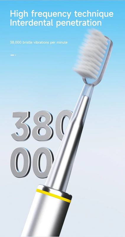 Sonic Electric Toothbrush Mental Thin Brush Body Timer Rechargeable Toothbrush for Women Pure Wisdom Beauty Soft DuPont Bristle