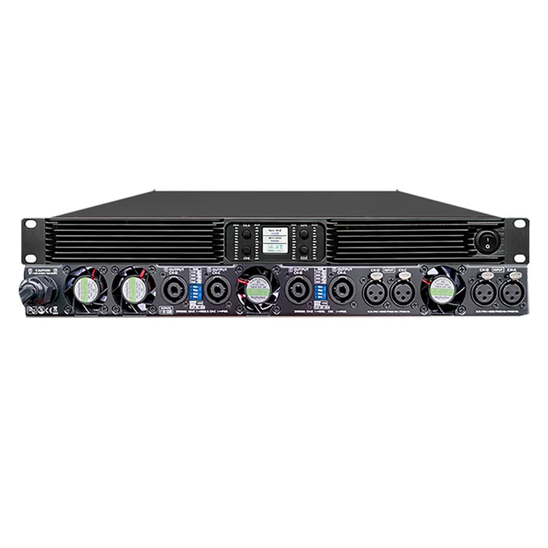ShennDare 4x2800W Audio Professional Power Amplifier 4 Channels 1U Subwoofer Amplifier Class D Line Array Speaker Preamplifier