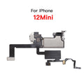 Ear Speaker With Microphone Flex Cable For iPhone X XR XS 11 12 Mini Pro Max Earpiece Incl Light Sensor Flex Replacement
