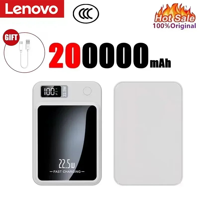 Lenovo 500000mAh CCC Wireless Power Bank Portable Magnetic Fast Charger For Magsafe Auxiliary Battery For Xiaomi iphone