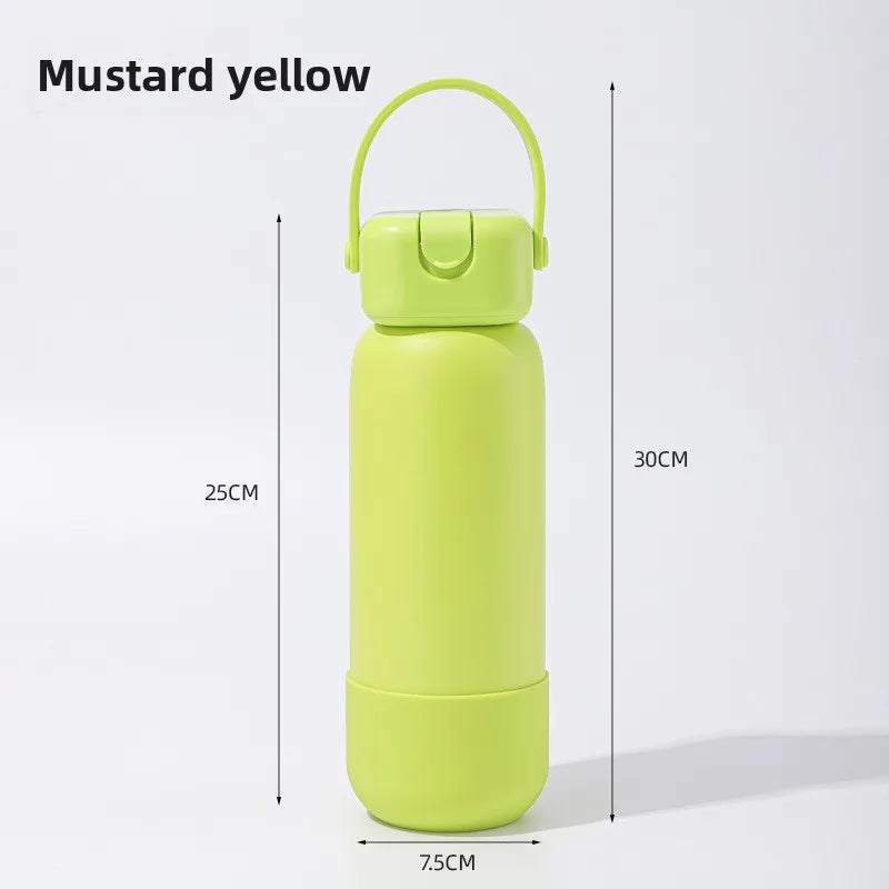 18oz24oz32oz Thermos Bottle With Straw Stainless Steel Car Thermal Cup Sports Water Bottles Keeps Cold and Heat Thermal Mug