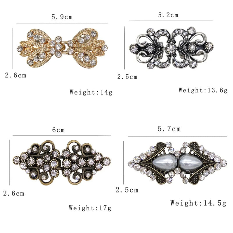 1 Pair Vintage Sweater Swirl Clip Cape Cloak Clips for Dress Retro Cardigan Clip Shawl Clasp Shirt Button Clip for Girl Women
