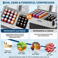 53QT Dual Zone Car Refrigerator Freezer, Compressor Cooler with App