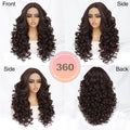 Lace Front Wigs Curly Latisha Synthetic High Quality Blonde Pink Blue Black White Red Brown Wig With Baby Hair For African Women