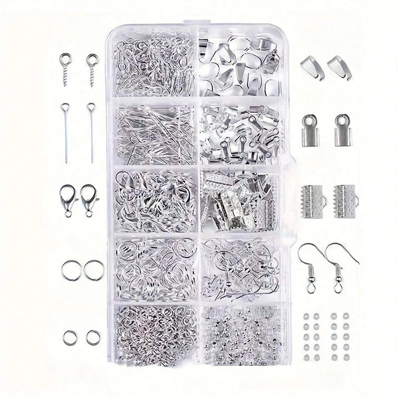 1set/1box Deluxe Jewelry Making Starter Kit，Comprehensive Earrings, Necklace Findings, DIY Plier Tools Set for Jewelry Repair